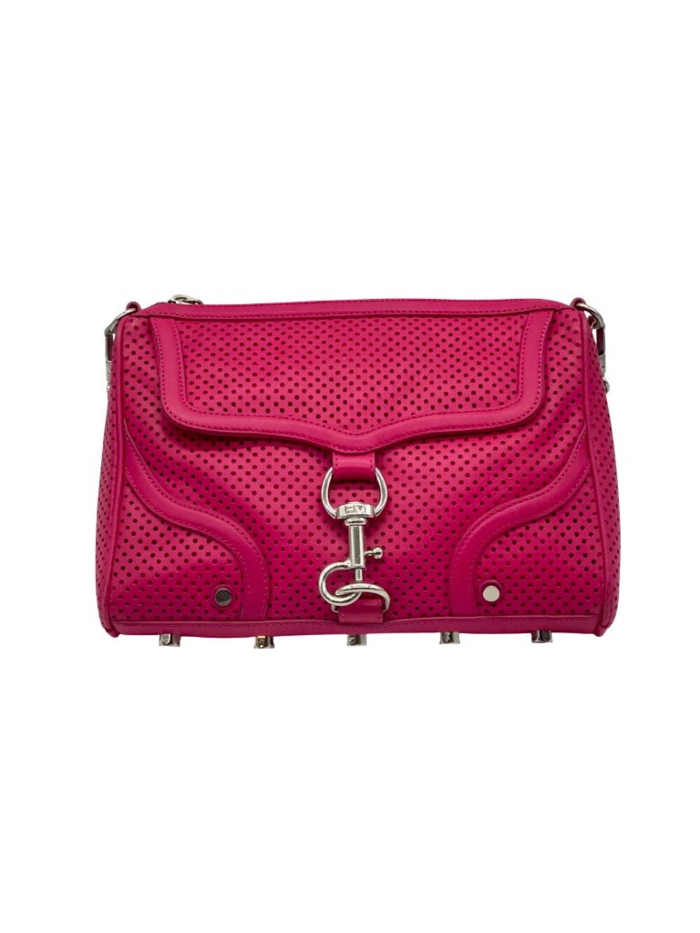 Rebecca Minkoff Pink Perforated Leather Crossbody Bag